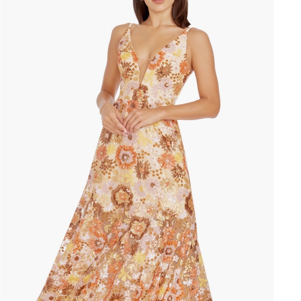Autumn beaded and sequence dress worn once for a wedding. Purchased 6/7!